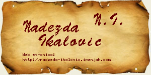 Nadežda Ikalović vizit kartica